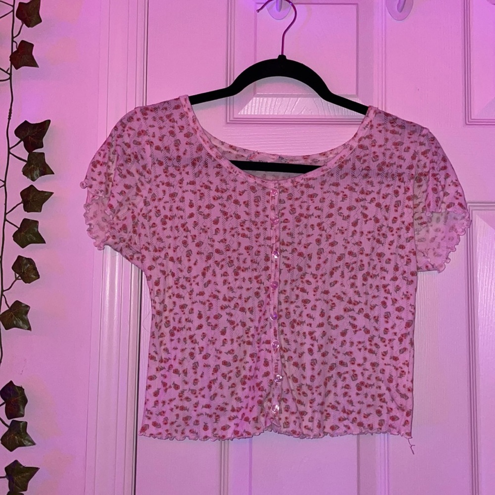 White Floral Top